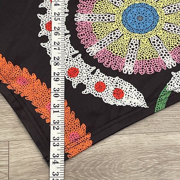 Womens Top L Floral Oversized Maximalist Boho Artsy Statement Eclectic Tunic - Picture 6 of 8